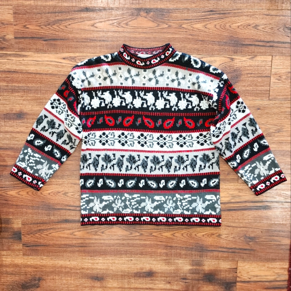 Nuggets Women's Vintage Golden Touch Imports Long Sleeve Pullover Sweater Large